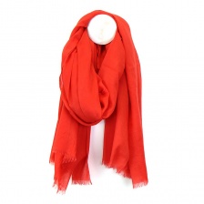 Coral Single Colour Cotton Scarf by Peace of Mind